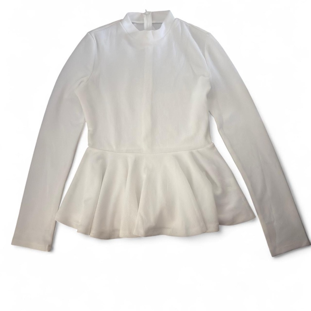 Chic White Peplum Blouse